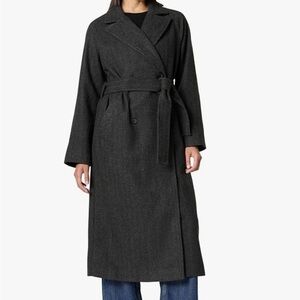 Dark Gray Belted Coat